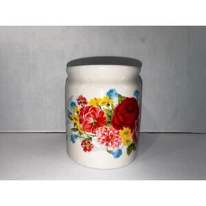 Pioneer Woman Sweet Rose Mini Crock Utensil Holder